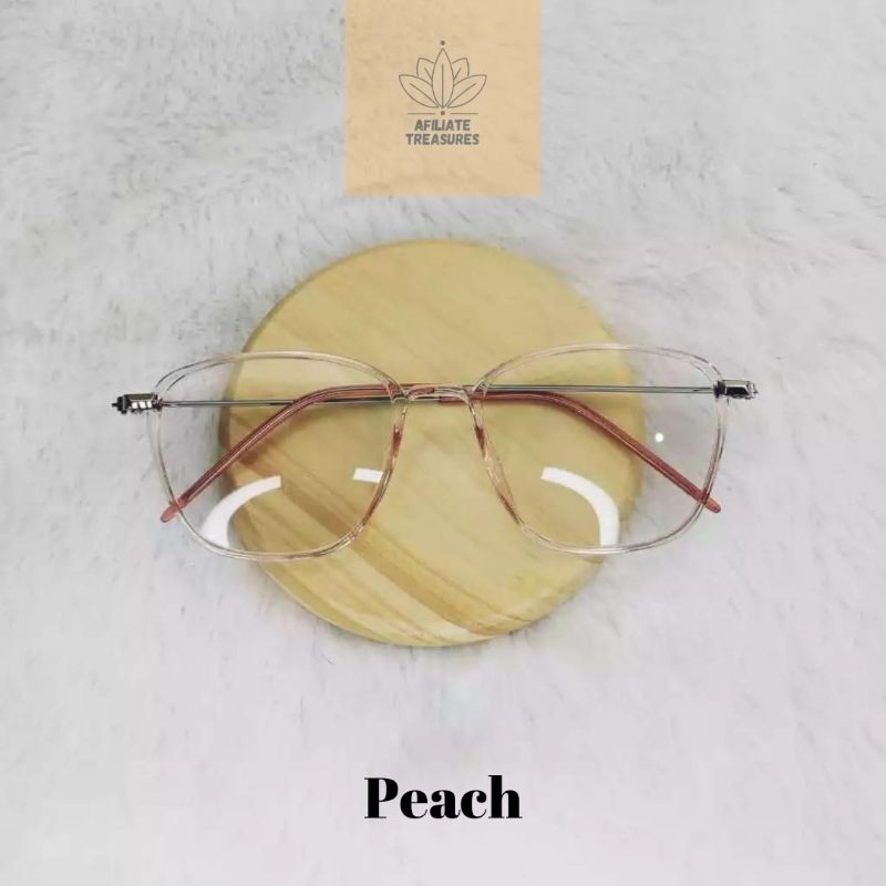 AT-44 Wayfare Peach Photocromic Glasses | Kaca Mata Photocromic