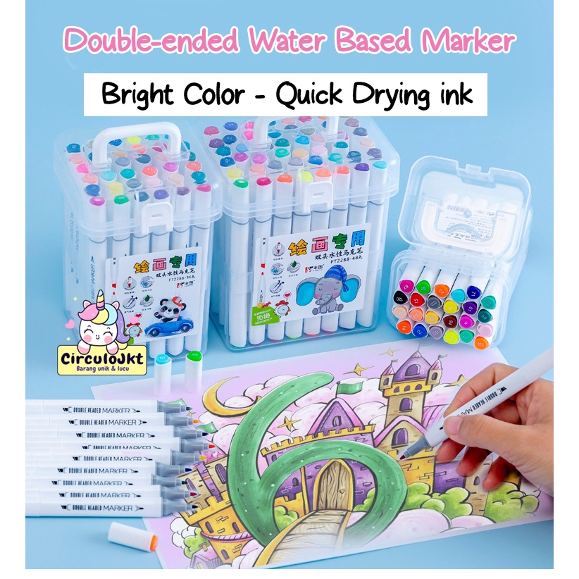 

SPIDOL WARNA SISWA SEKOLAH DASAR BERKEPALA DUA Set Spidol Universal Berkepala Dua Hadiah Ultah Anak KODE G7Y8