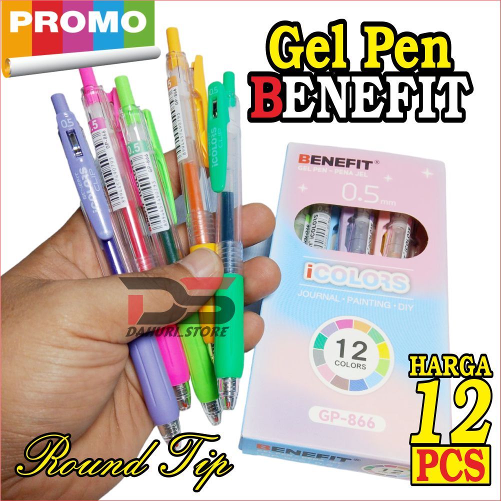 

BOLPOIN PULPEN BENEFIT Gel Pen iCOLORS 0.5mm GP 866 Harga murah oil gel pen