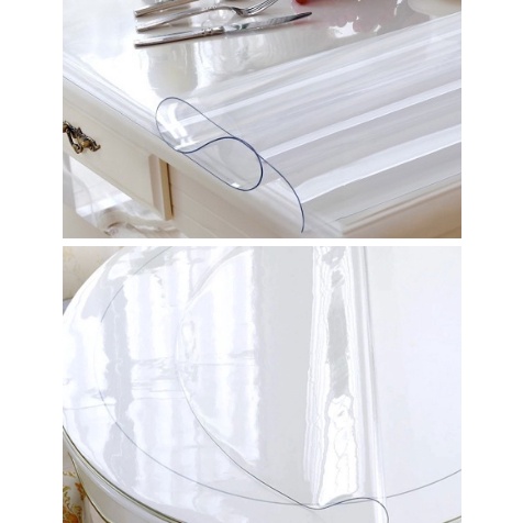 Flash Sale Taplak meja Plastik Tebal 7mm mika PVC Lentur Bening Tebal custom welcome