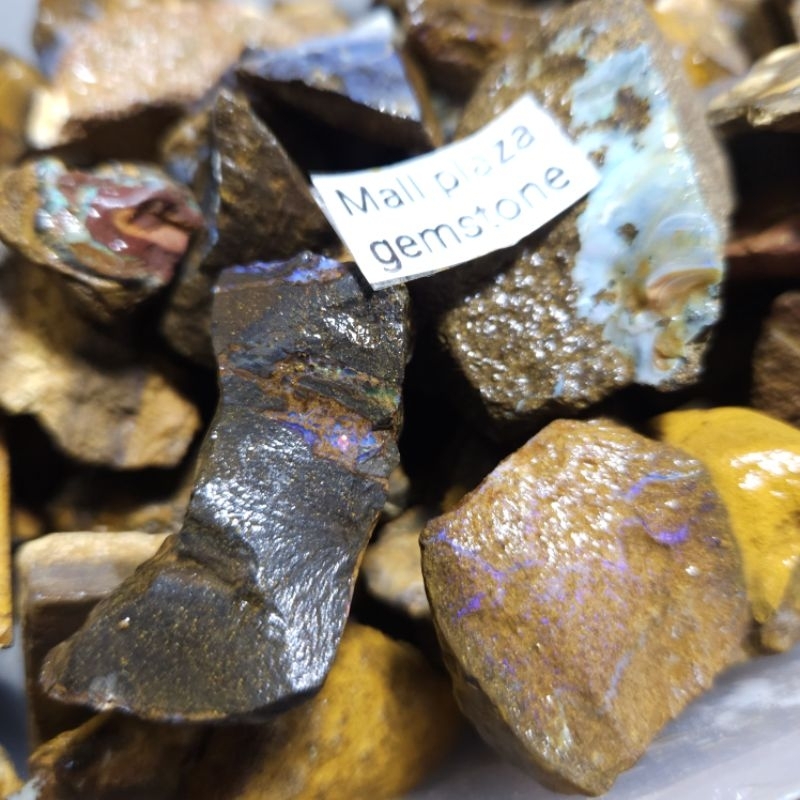 koroit boulder opal 100 gram  bongkahan / bahan batu akik koroit / bongkahan kalimaya australia