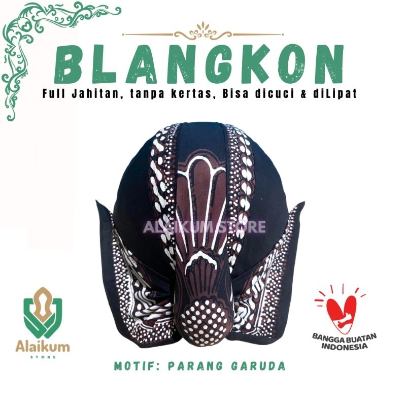 BLANGKON MOTIF  GARUDA| BLANGKON ALUSAN FULL JAHITAN | BLANGKON JOGJA |  BLANGKON TAHAN AIR  | BLANG
