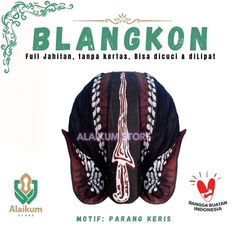 BLANGKON MOTIF KERIS | BLANGKON ALUSAN FULL JAHITAN | BLANGKON JOGJA |  BLANGKON TAHAN AIR  | BLANGK