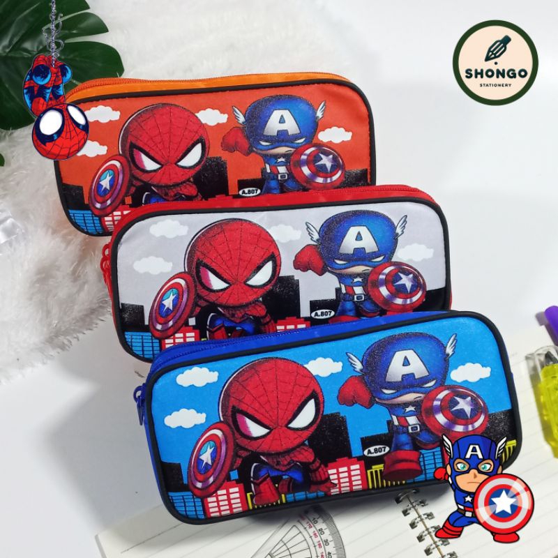 

Pencil Case Zipper Marvel | Tempat Pensil Besar Multifungsi untuk Sekolah dan Anak Laki-laki | A-807