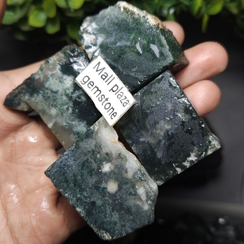 bahan batu akik lumut suliki / bongkahan akik lumut suliki