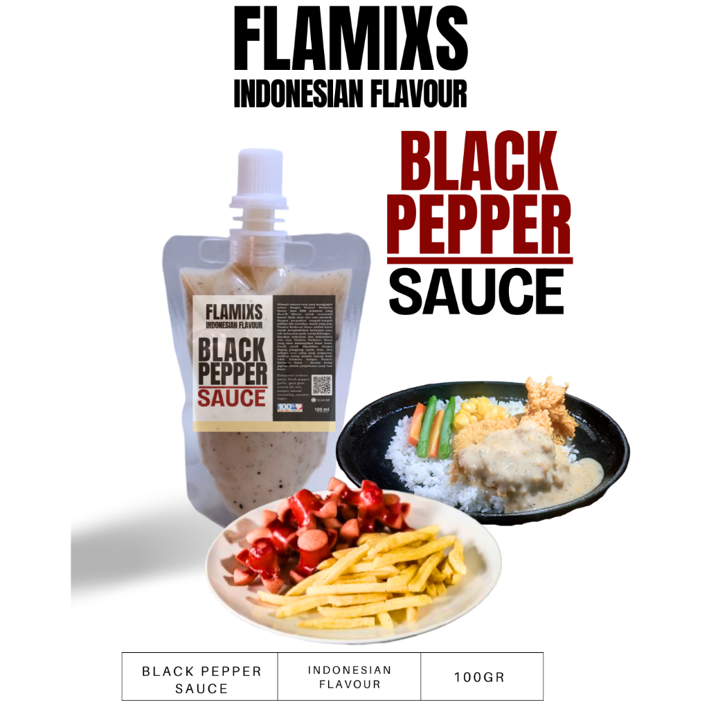 

Flamixs Sauce Blackpepper(100ml) - saos original blackpepper