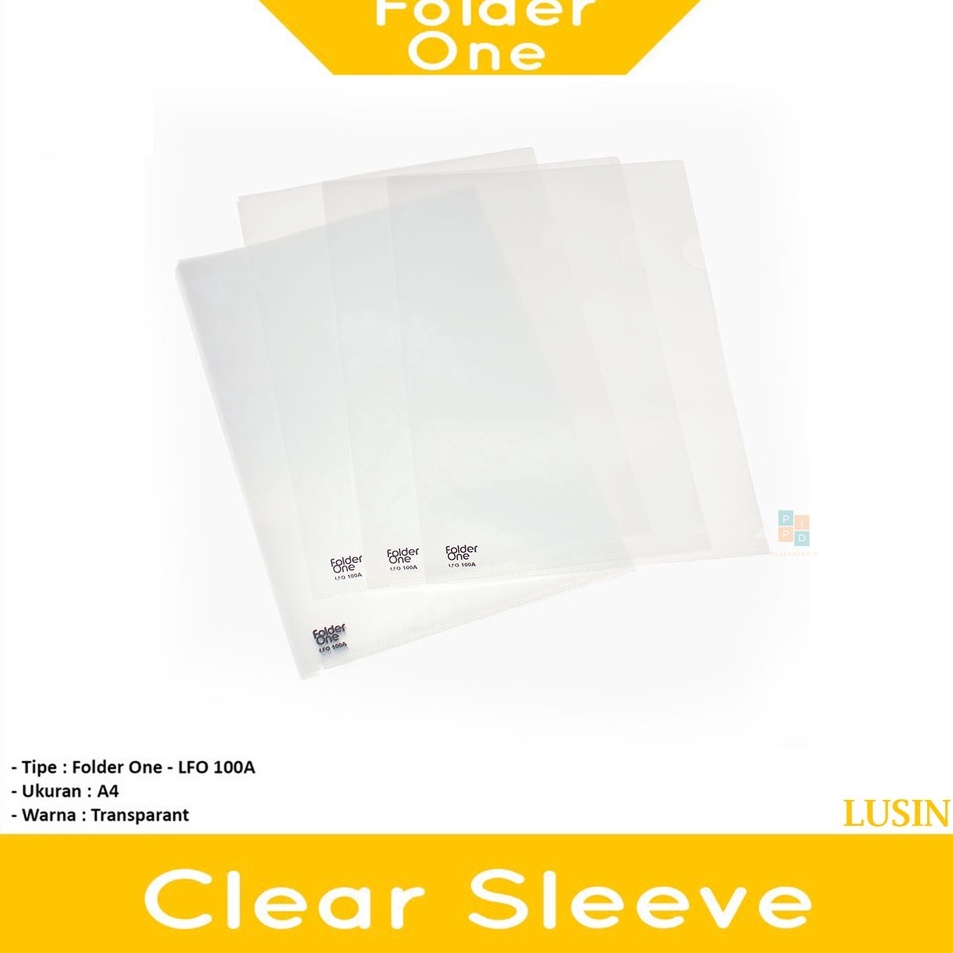 

Belanja Mantap Folder One Map L Bening Transparent A4 Warna Lusin