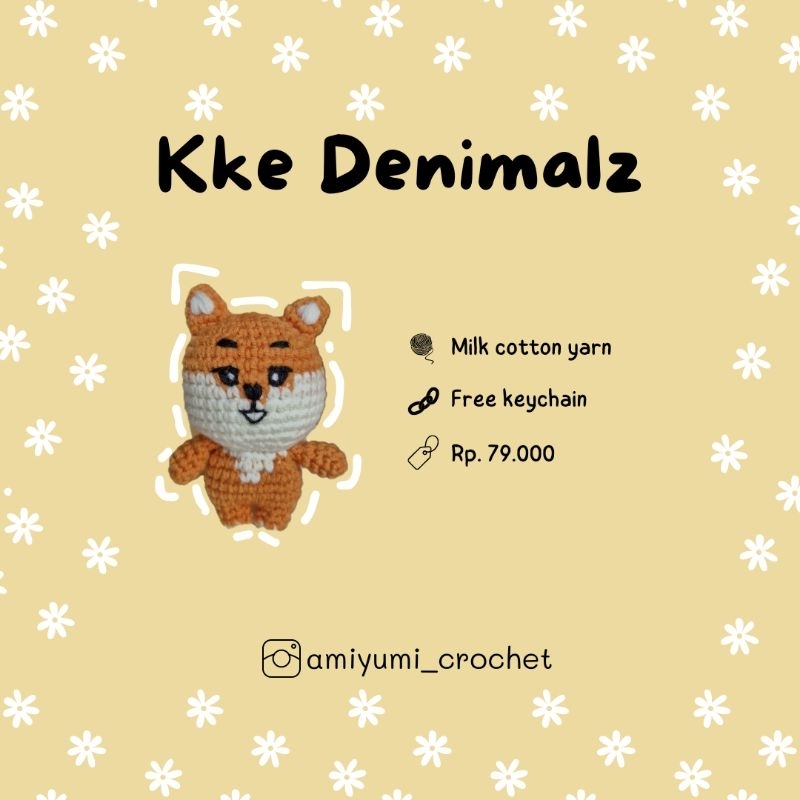 Kke Denimalz day6 amigurumi, boneka rajut