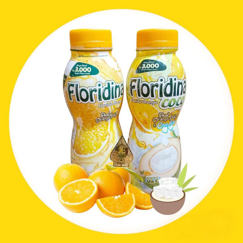 

1 slop Full Floridina Florida Orange & Florida Orange Coco 350ml, 1 slop isi 12 pcs