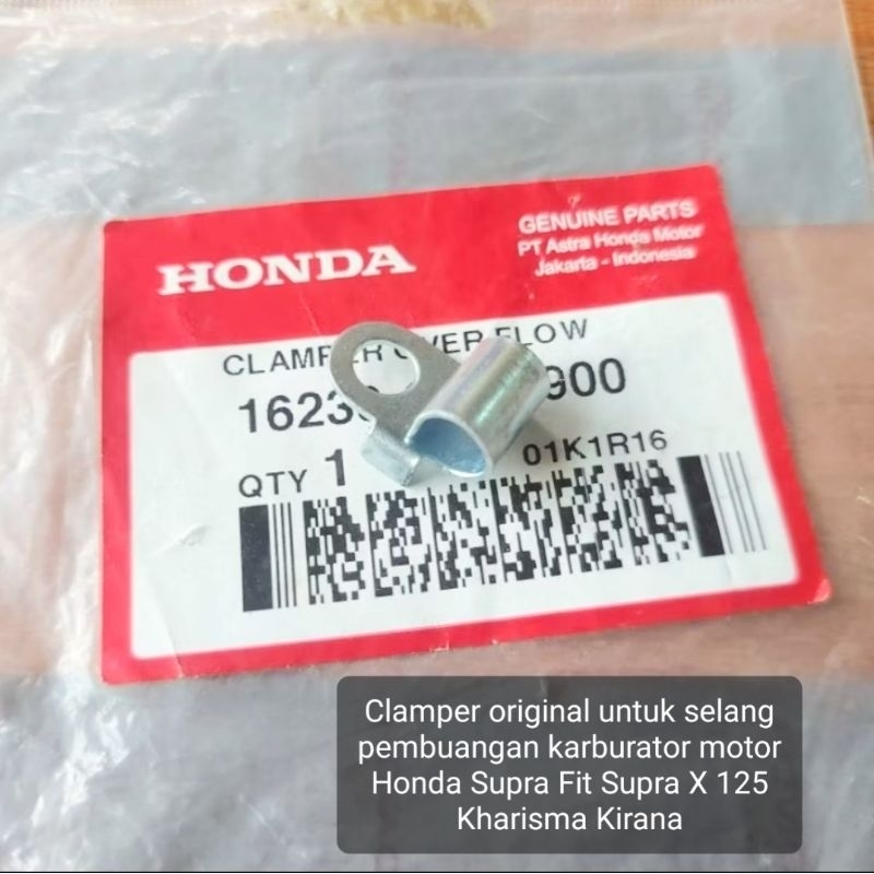 KLEM ORIGINAL UNTUK SELANG PEMBUANGAN KARBURATOR MOTOR HONDA SUPRA X 125 KHARISMA KIRANA SUPRA FIT C