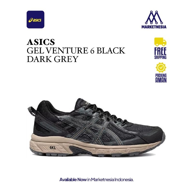 Asics Gel Venture 6 Black Dark Grey Original BNIB