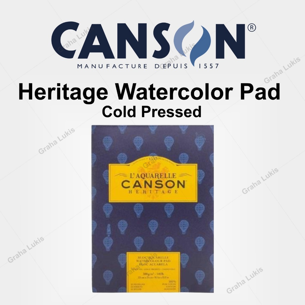 

Canson Heritage Watercolor Pad 23 x 31cm 300gsm Cold Pressed