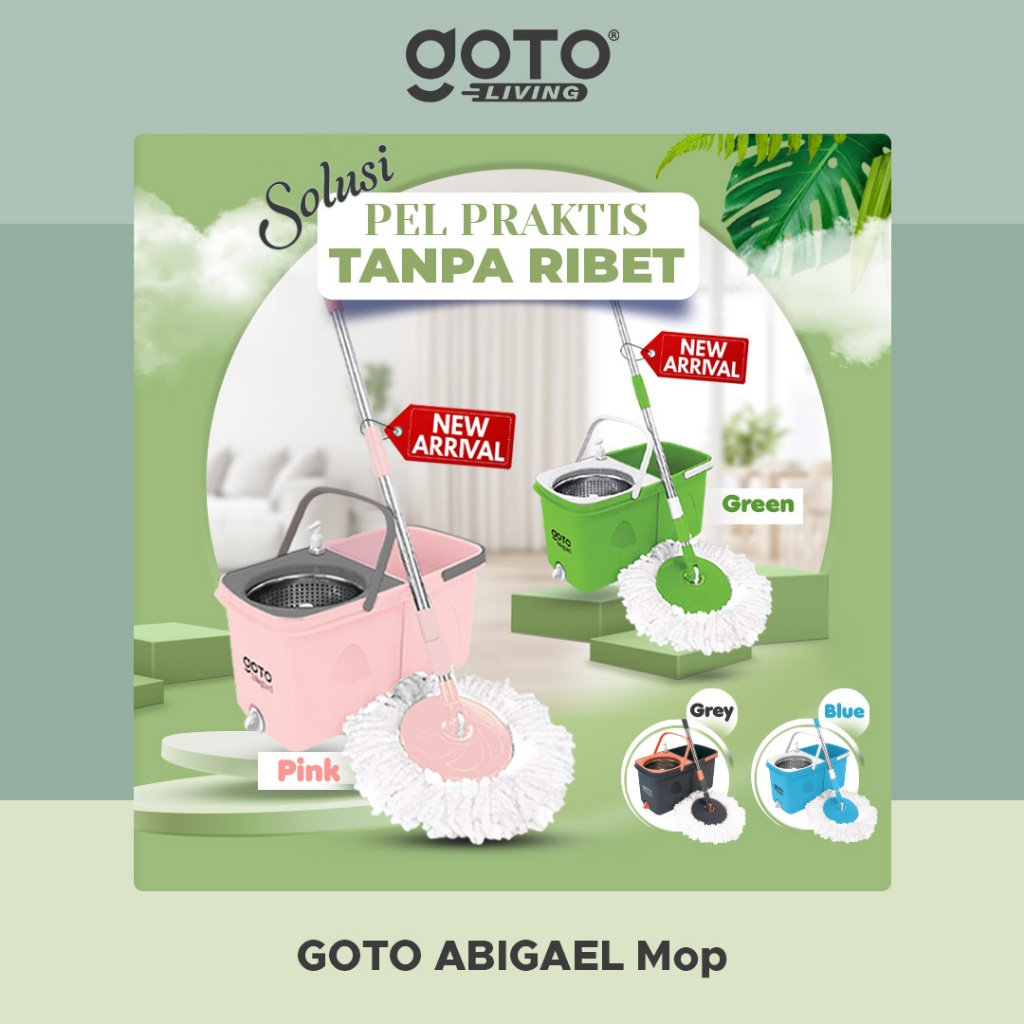 Goto Abigael Spin Mop Ultra Alat Pel Pelan Set Putar Pembersih Lantai