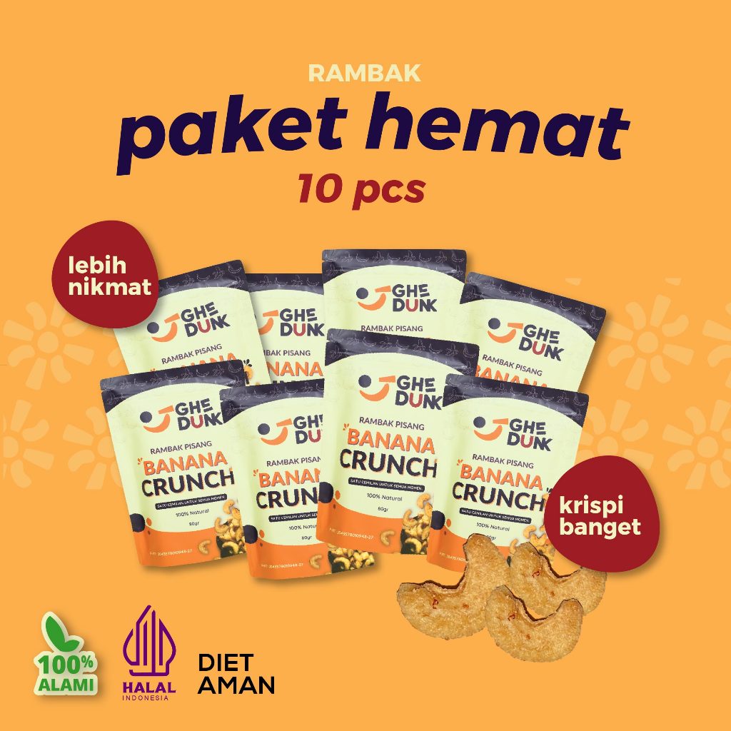 

PAKET HEMAT RESELLER Rambak Pisang 10 Pcs ORIGINAL GHEDUNK