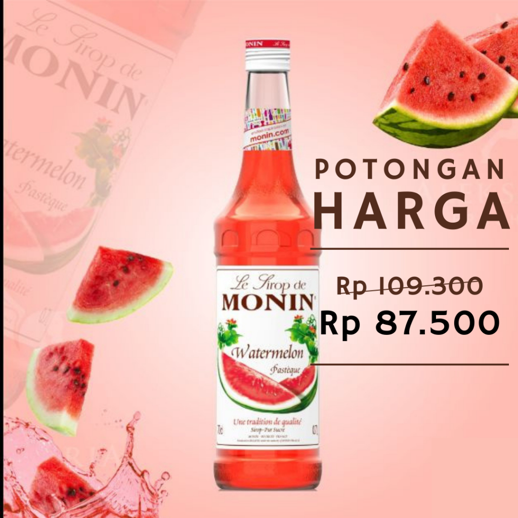 

Monin Syrup / Sirup Monin Flavoured Perasa Minuman - 70 cl / 700 ml - Watermelon