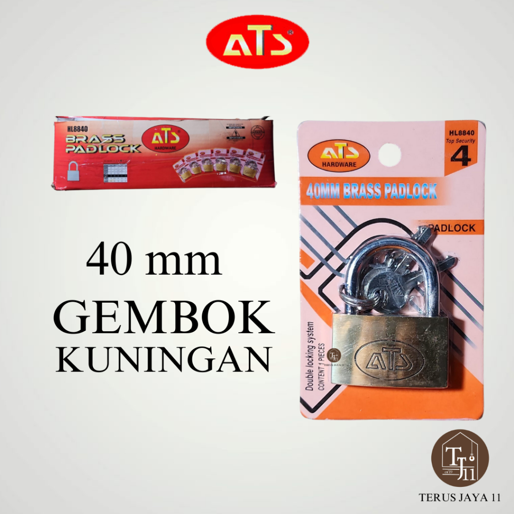 ATS Gembok Kuningan 40 mm / Gembok ATS ukuran 40 mm