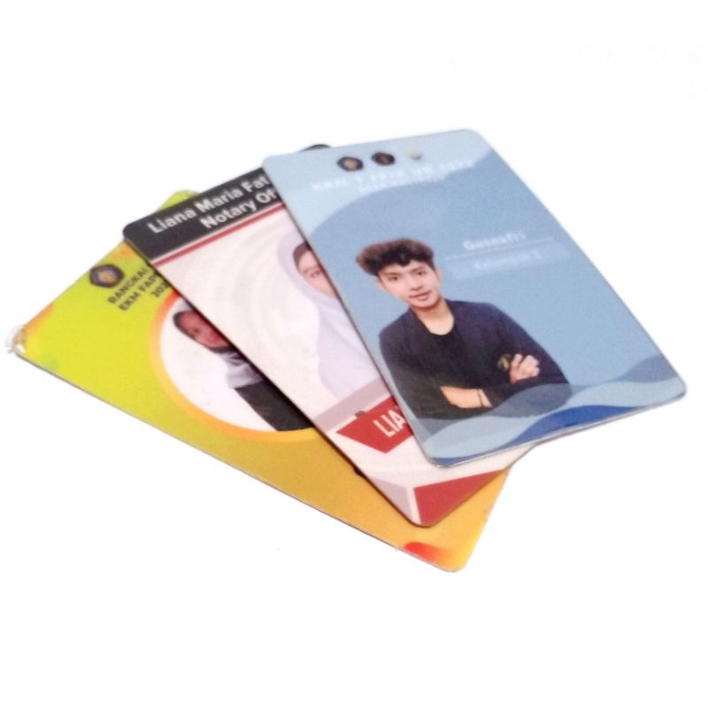 

id card printing custom 1 sisi dan 2 sisi bahan plastik PVC murah