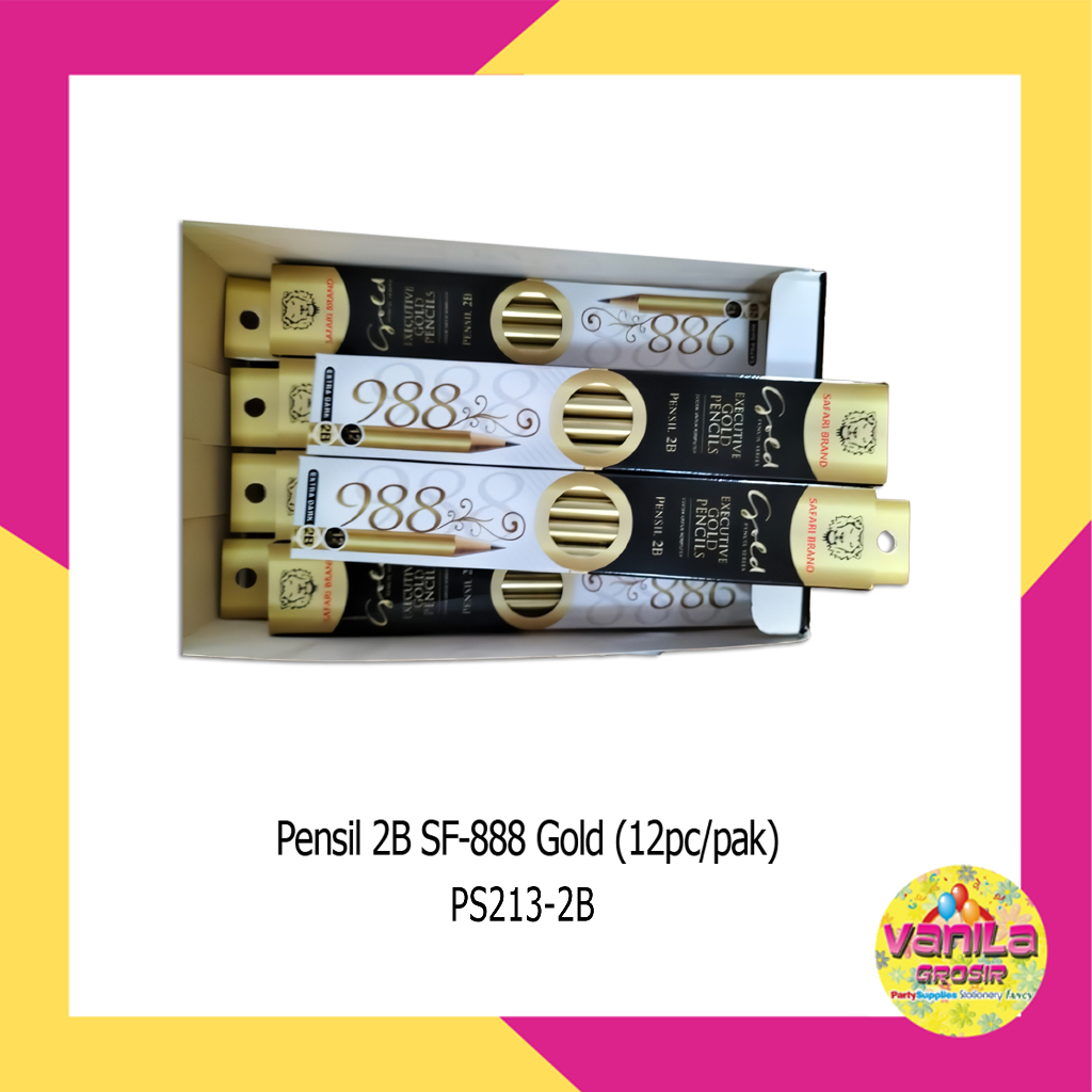 

(12Pcs) Pensil 2B Gold Safari, pensil safari, pensil emas, pensil sekolah, alat tulis murah, ATK