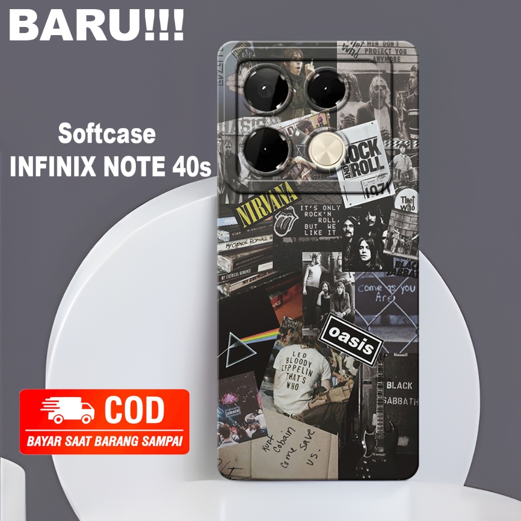 Case Terbaru Case Pelindung Hp Infinix Note 40s 2024 | Softcase murah berkualitas Motif RANDOM casin