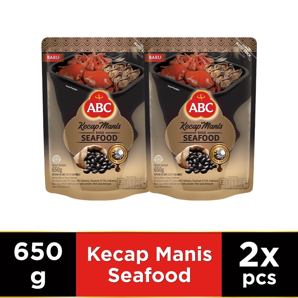 

ABC Kecap Manis Rasa Seafood 650 g - Twin Pack Promo Spesial