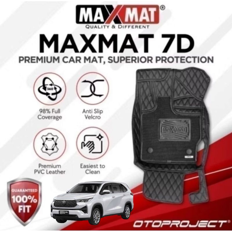 Karpet maxmat 7D Otoproject Innova Zenix Q hybrid full bagasi + coilmat