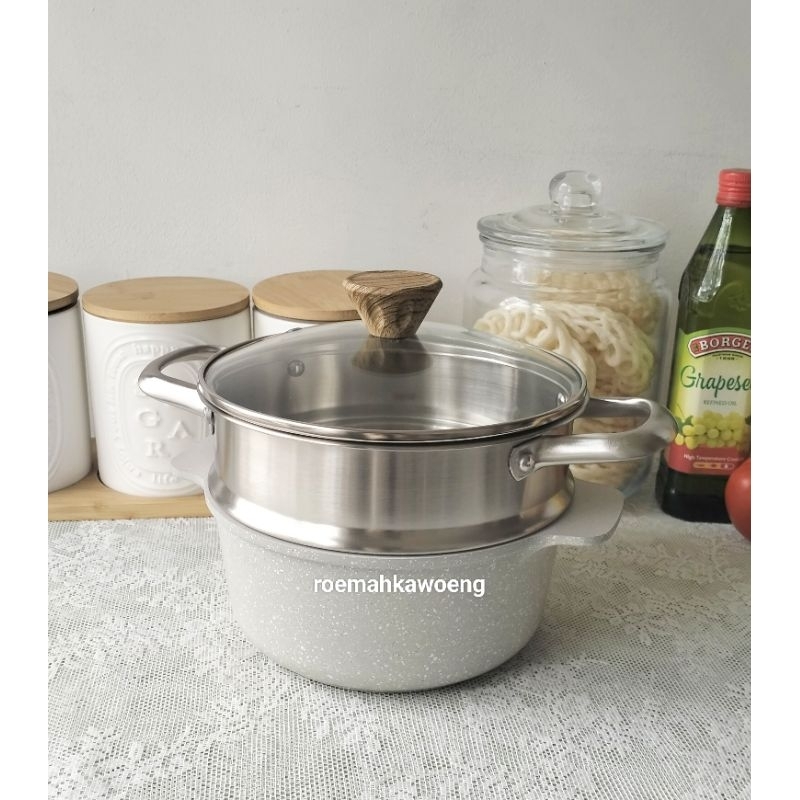 Panci kukusan stainless steel steamer cooking color