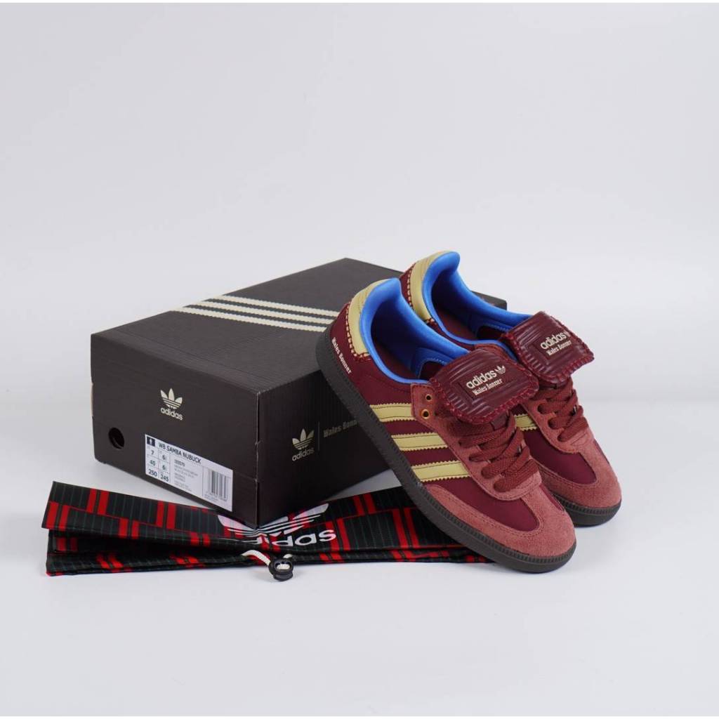 Sepatu Adidas Samba Wales Bonner Nylon Fox IE0579 Original BNIB Full Tag Barcode Bahan Leather Kulit