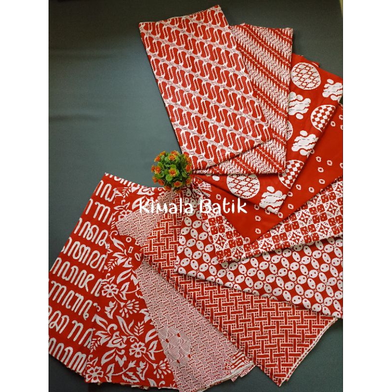 KAIN BATIK MERAH PUTIH KAIN BATIK MERAH CABE KAIN BATIK MERAH PUTIH HALUS KAIN BATIK MERAH PUTIH PEK
