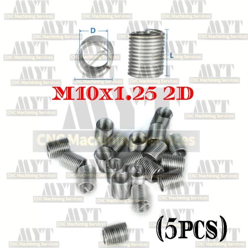 recoil helicoil m10x1.25 2D pas untuk reparasi baut kunci 14 otomotif