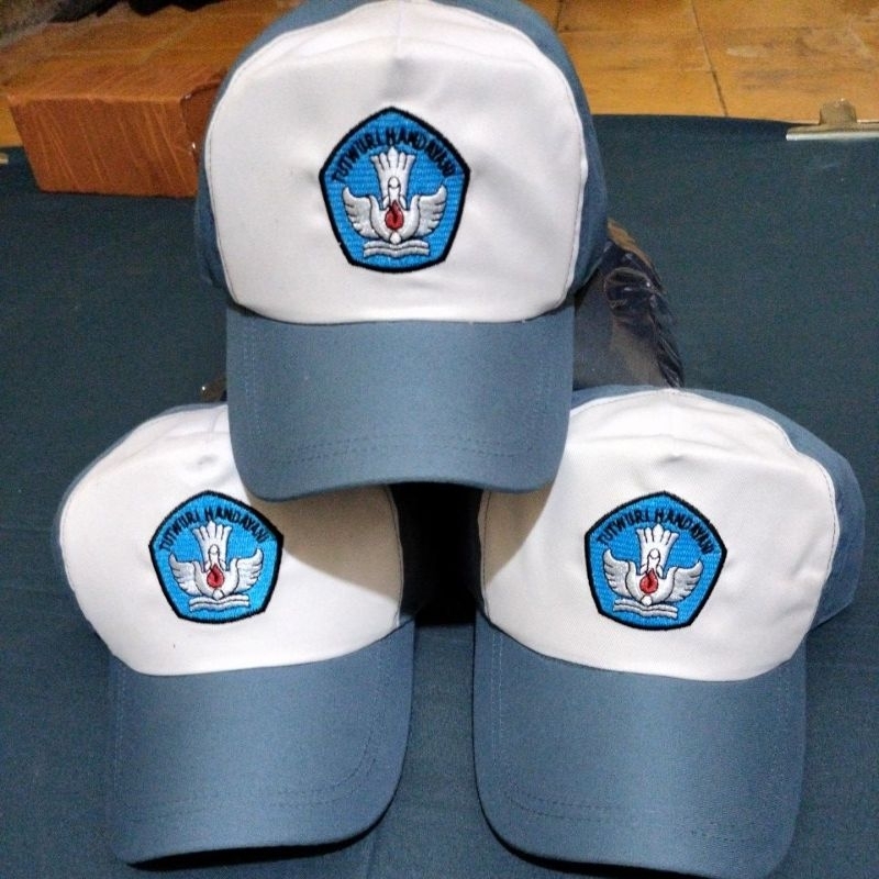 topi SMA/SMK kain Amerikan drill