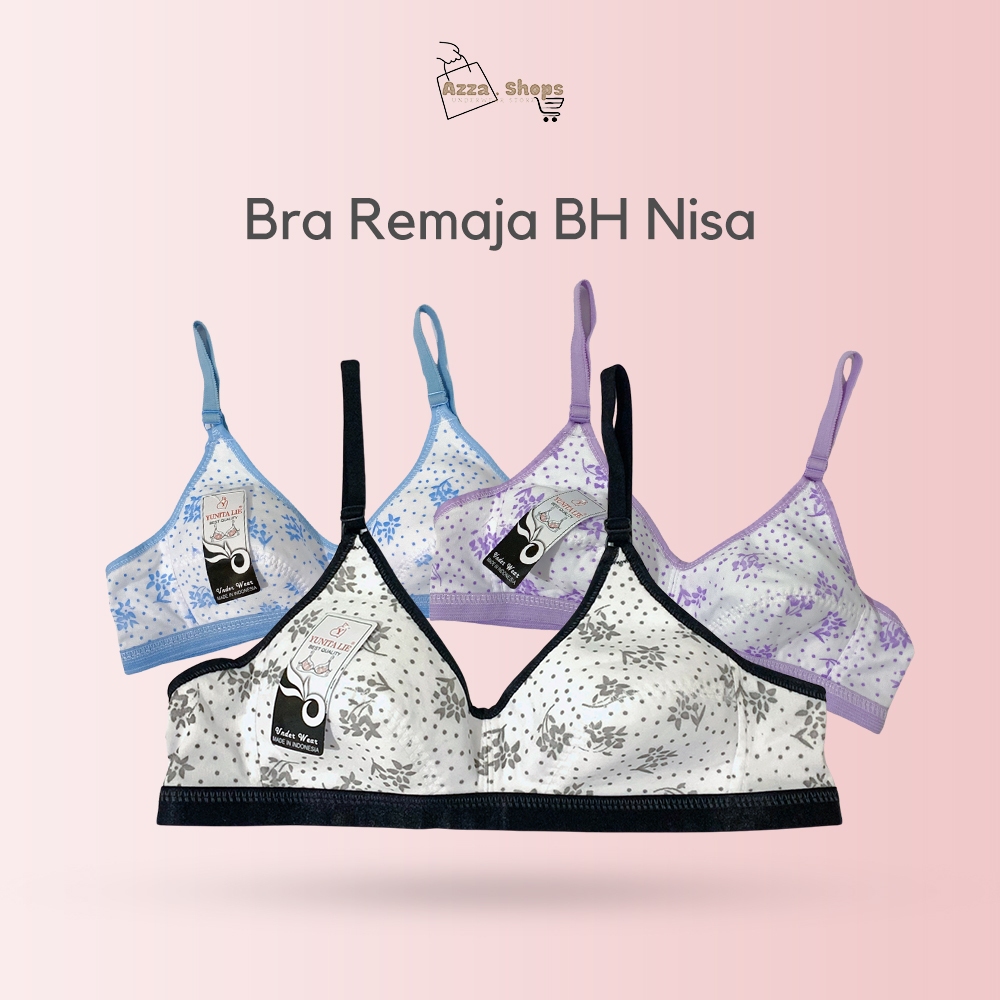 sport bra remaja bh ABG anak muda perempuan cewek wanita tanpa kawat size 32 34 36 cup A kecil katun