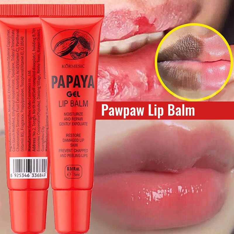 Pawpaw Lip Balm 15ml Papaw Ointment Pelembab Bibir Cream Lip Mask Serum Bibir Pelembab Perbaikan Pel