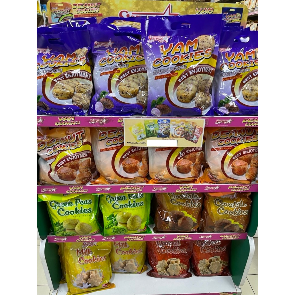 

Starway Yam (Taro) / Peanut / Green Peas / Chcocolate / Milk / Oatmeal Cookies - kukis malaysia