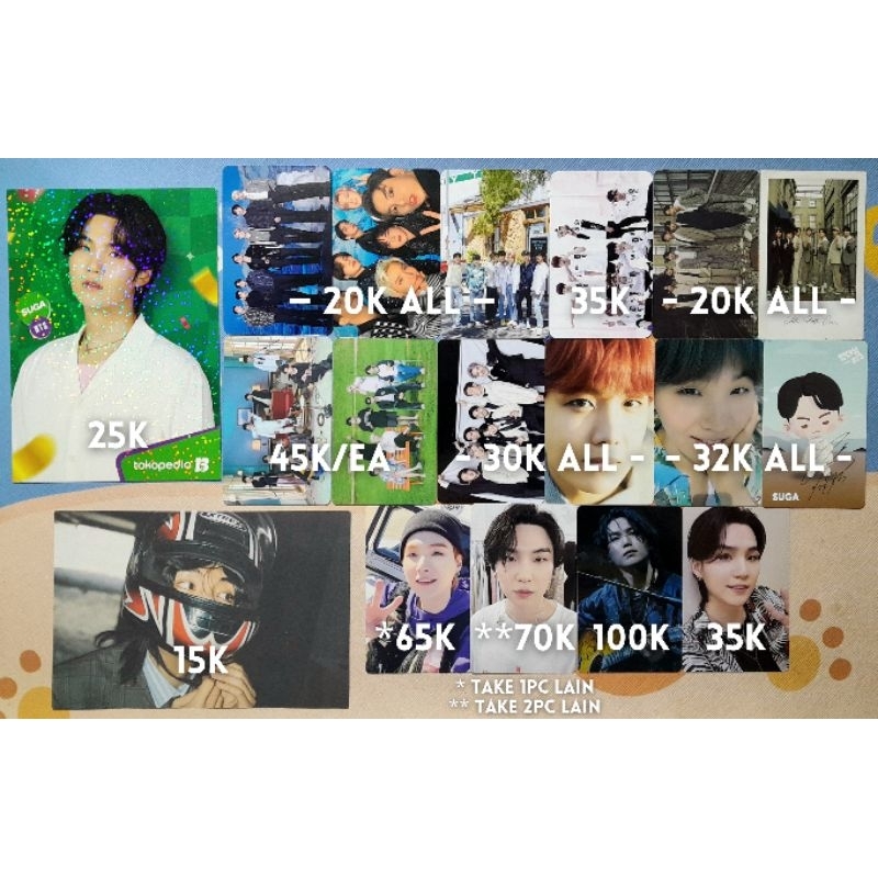 photocard official bts suga taehyung jhope dday original ptd its orul dicon be tma dicon wings dvd m