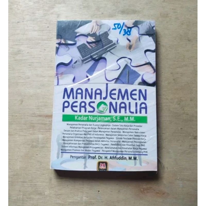 

Buku MENAJEMEN PERSONALIA Kader nurjaman , S.E , M.M