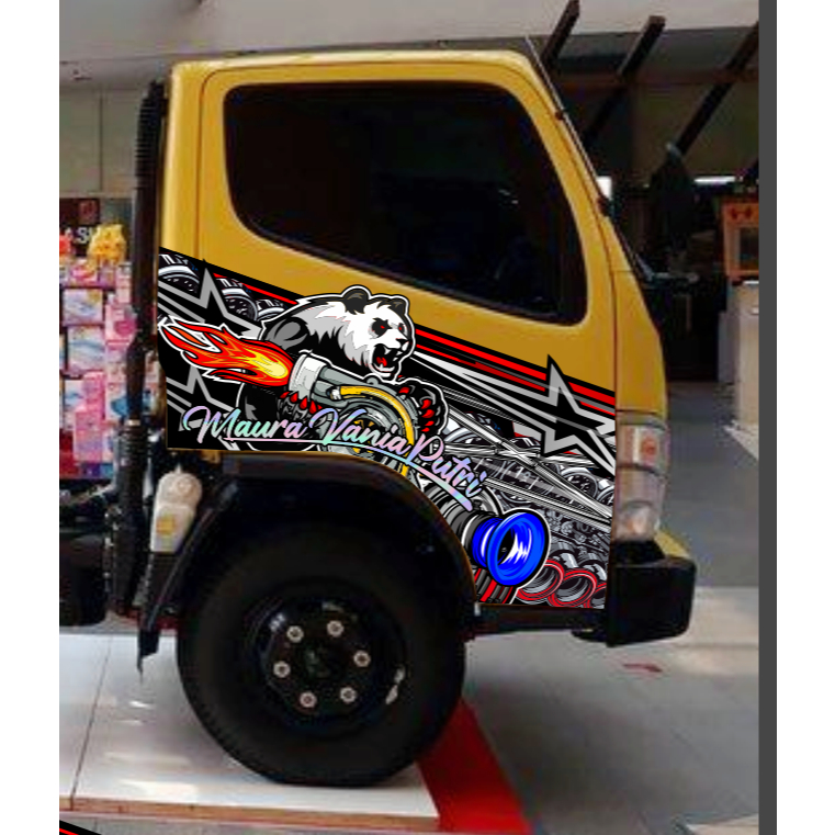 stiker sticker decal pintu truk canter giga dutro