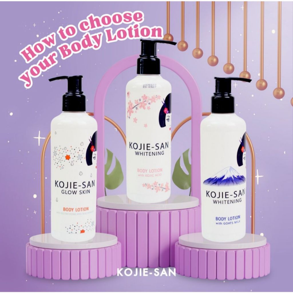 KOJIE SAN Body Lotion 250ml - Whitening Goats Milk / Whitening Kojic Acid / Glow Skin