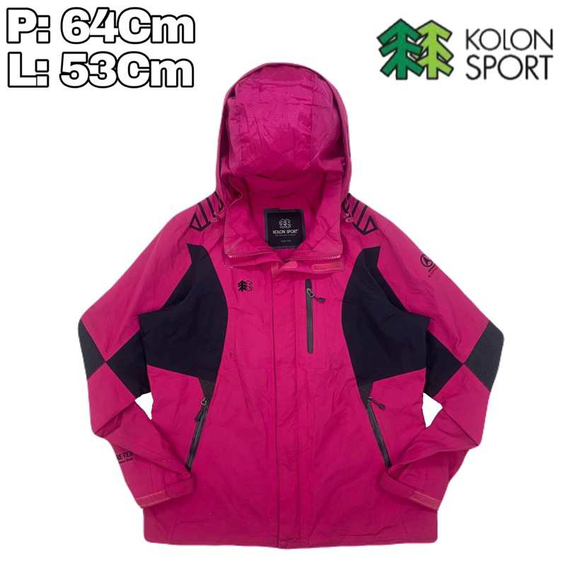 J60 Jaket Outdoor Waterproof Kolon Sport Pink  Goretex Shell Sport Hiking Pendaki Gunung