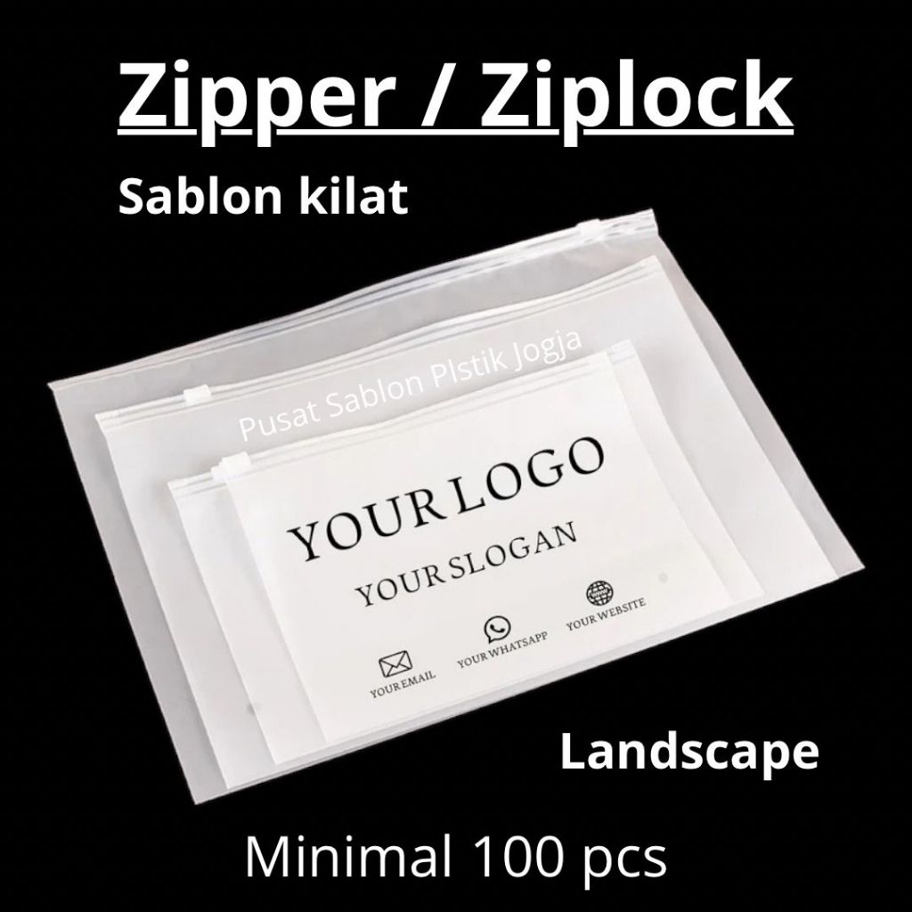 

Sablon Zipper Ziplock Landscape Impor ukuran 15x20, 25x35, 30x40 | Tebal | 100% bergaransi | free desain