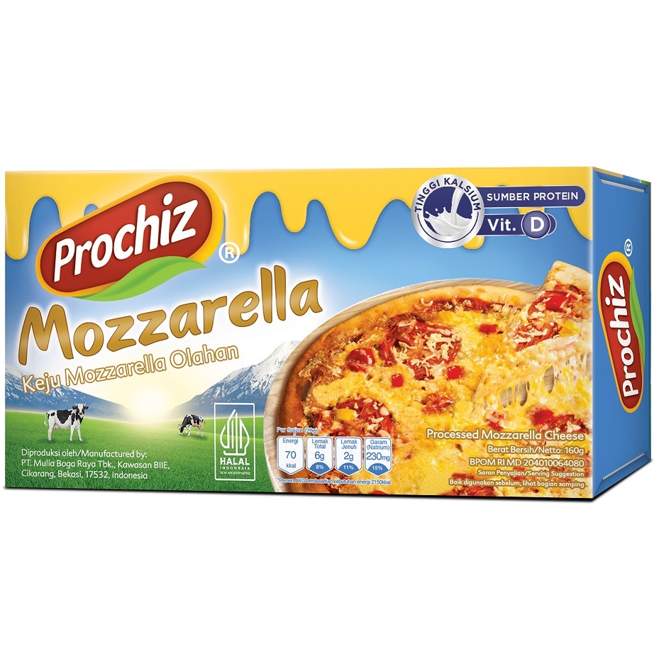 

Prochiz keju mozzarella 160gr / cheese mozarela