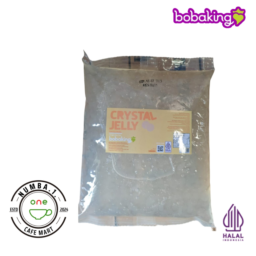 

1 kg Bobaking Crystal Jelly Boba Plain (topping minuman)
