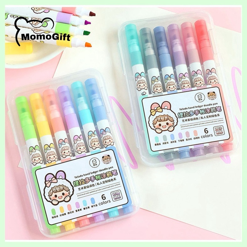 

KODE V63F Highlighter 6 Warna Pastel Doodle Pen 1 Set 6 Pcs Buat Jurnaling Edisi Dodogirl TLD137