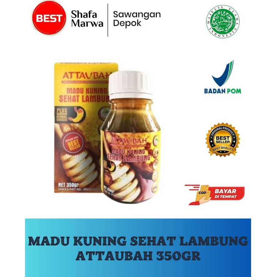 

Madu Kuning Sehat Lambung Attaubah 350 Gr I Untuk Maag I Madu Lambung I Gerd I Ulu Hati I Obat maag