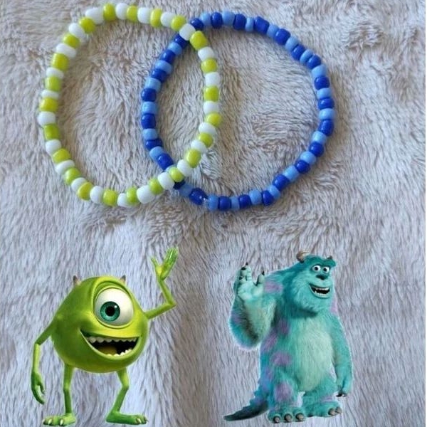 Bracelet Kartun Monsters, Inc /Beaded/Gelang Manik/style Kpop BTS