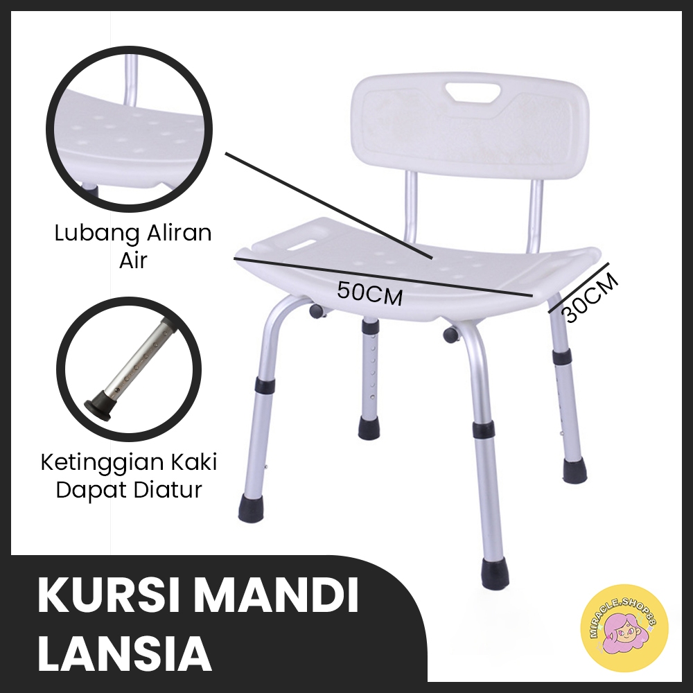 MS Shower Chair /Kursi Buat Mandi Lansia