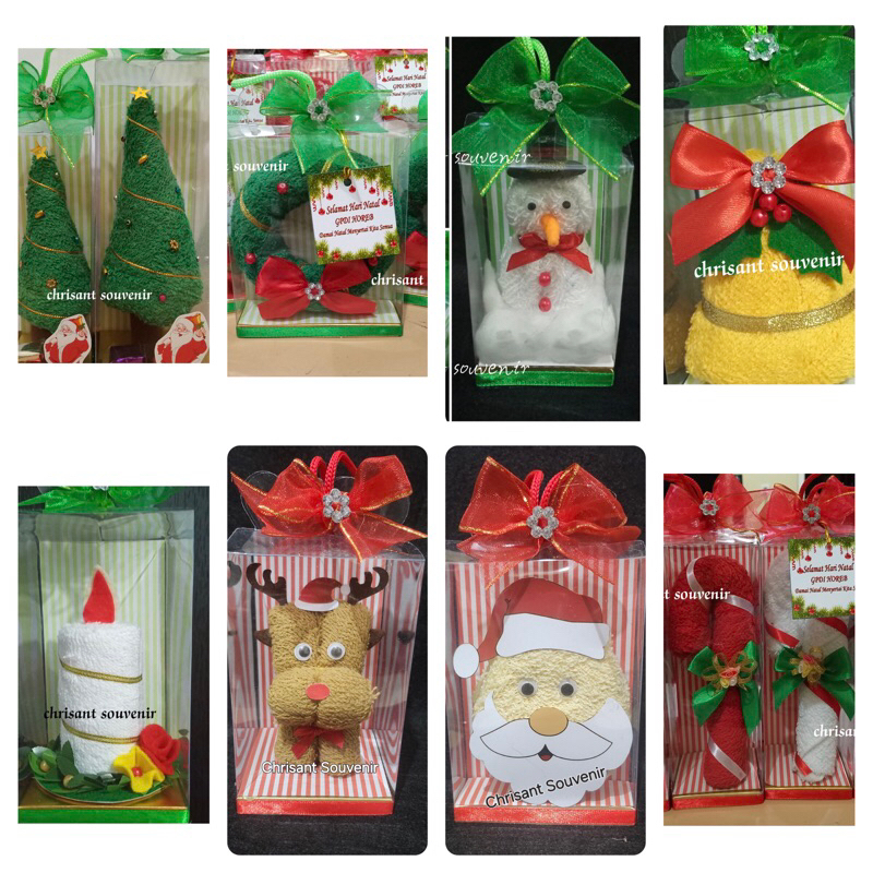 Souvenir handuk tema natal