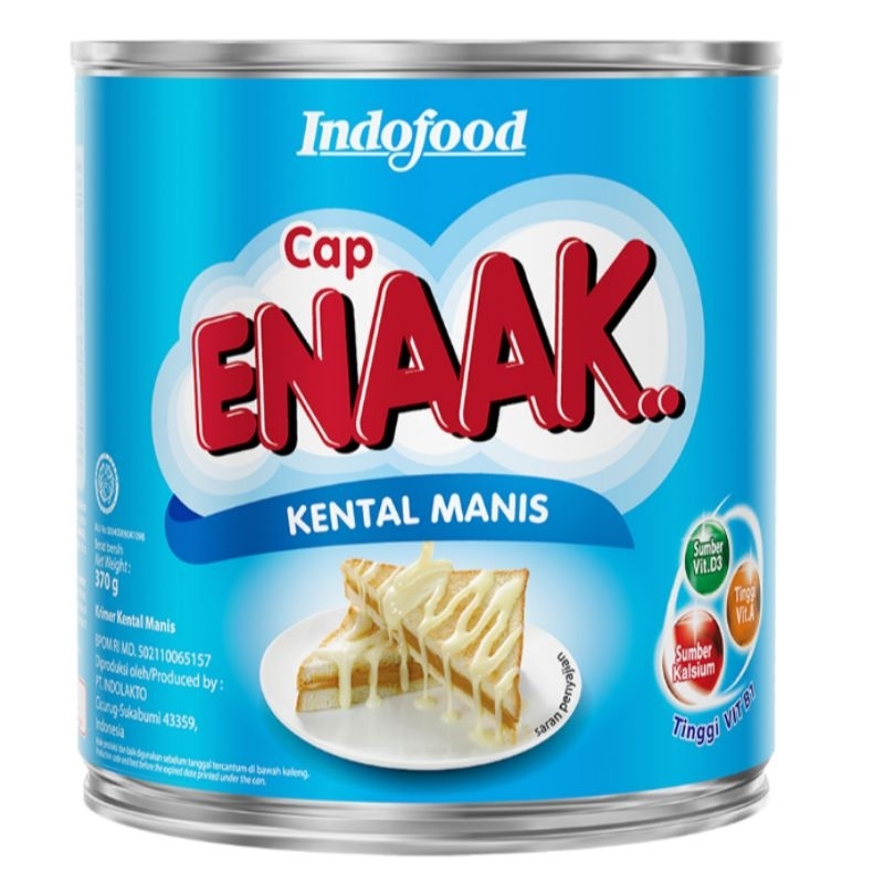 

Indofood Cap enak susu krimer kental manis putih 370 ml