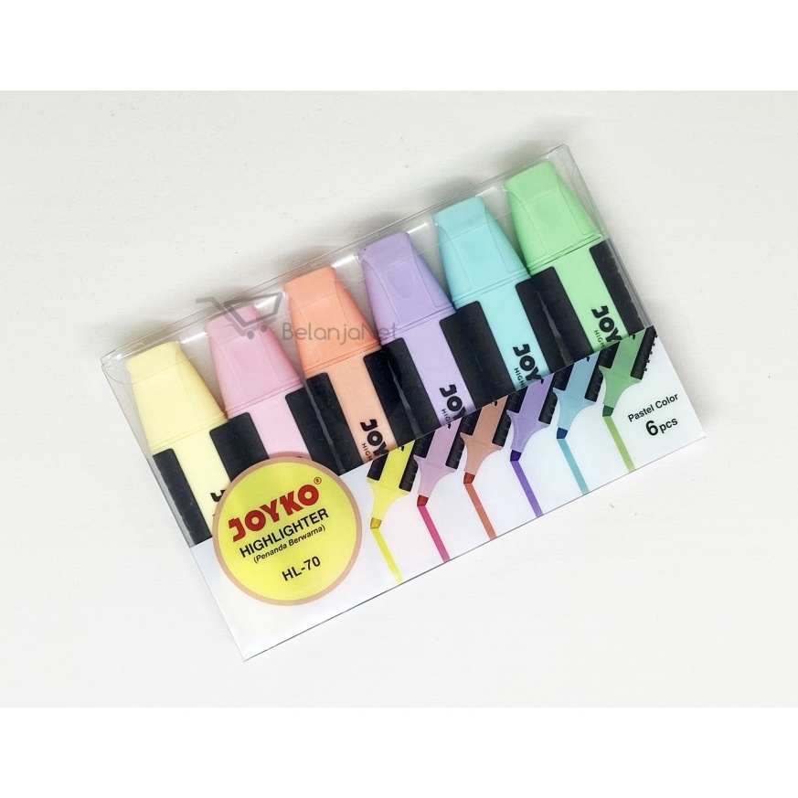 

KODE W59D Highlighter Penanda Berwarna Joyko HL7 Pastel Color 1 Set 6 Pcs