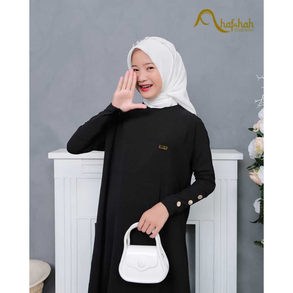 Gamis Anak 3-12 tahun Abaya, Dres gamis Polos Basic premium