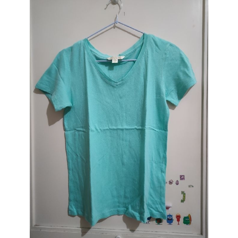 Kaos wanita hijau tosca preloved
